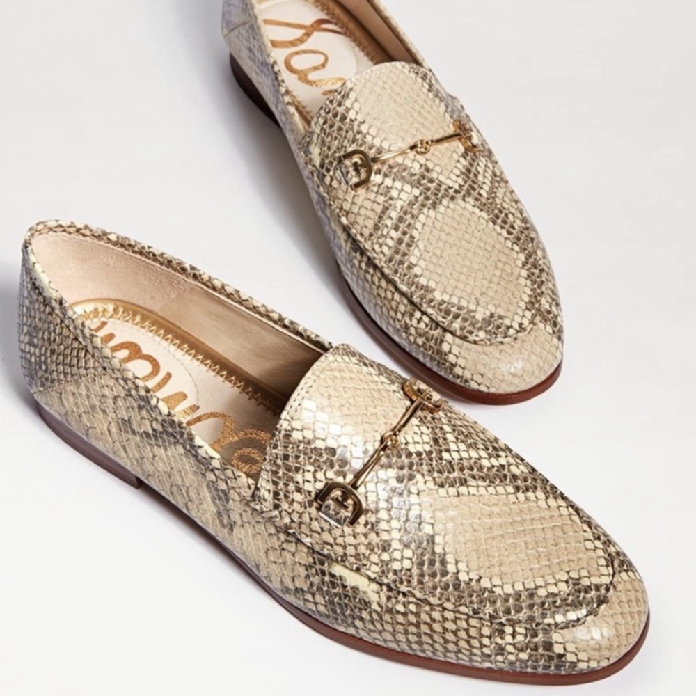 Sam Edelman Loraine Bit Loafer in pink snakeskin
